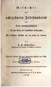 book Geschichte des achtzehnten Jahrhunderts und des neunzehnten bis zum Sturz des französischen Kaiserreichs / Bis zum allgemeinen Frieden 1763