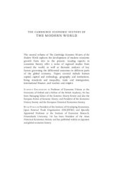 book The Cambridge economic history of the modern world Volume 2 1870 to the present / edited by Stephen Broadberry (University of Oxford), Kyoji Fukao (Hitotsubashi University, Tokyo).