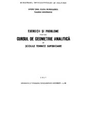 book Exerciții și probleme pentru cursul de geometrie analitică în școlile tehnice superioare