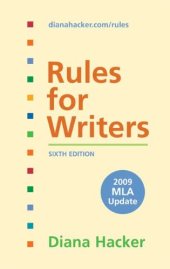 book Rules for Writers with 2009 MLA Update