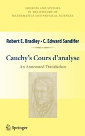 book Cauchy’s Cours d’analyse: An Annotated Translation