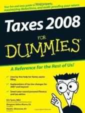 book Taxes 2008 For Dummies