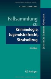 book Fallsammlung zu Kriminologie, Jugendstrafrecht, Strafvollzug