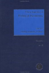 book Encyclopedia of Political Economy ~ Volume 1 (A-K)