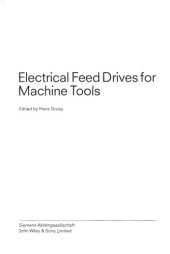 book Electrical Feed-drives for Machine Tools