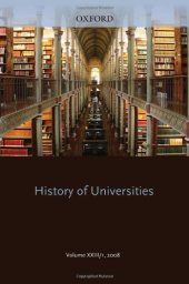 book History of Universities: Volume XXIII 1