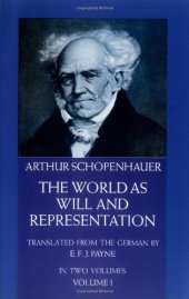 book The World as Will and Representation, 2 volumes