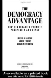 book The Democracy Advantage: How Democracies Promote Prosperity and Peace