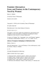 book Feminist Alternatives: Irony and Fantasy in the Contemporary Novel by Women