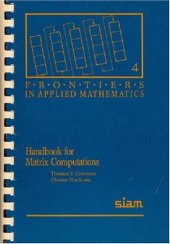 book Handbook for Matrix Computations (Frontiers in Applied Mathematics)