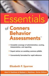 book Essentials of Conners Behavior Assessments (Essentials of Psychological Assessment)