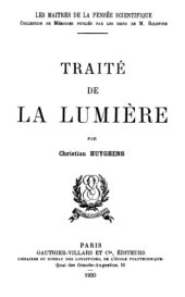 book Traite de la lumiere