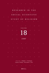 book Research in the Social Scientific Study of Religion, Volume 18