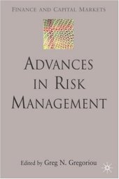 book Advances in Risk Management (Finance and Capital Markets)