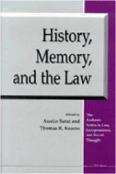 book History, Memory, and the Law (The Amherst Series in Law, Jurisprudence, and Social Thought)