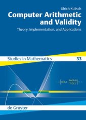 book Computer Arithmetic and Validity: Theory, Implementation, and Applications