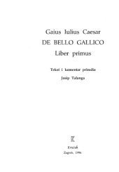 book De bello Gallico. Liber primus