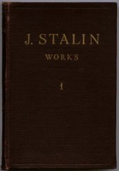 book J V Stalin Works (1901-1907, Volume 1)