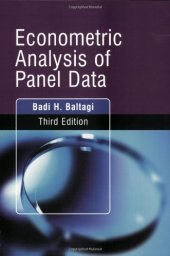 book Econometric Analysis of Panel Data
