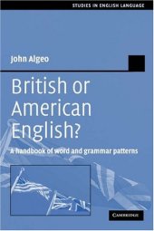 book British or American English?: A Handbook of Word and Grammar Patterns (Studies in English Language)