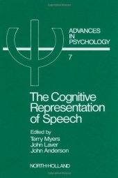 book The Cognitive Representation of Speech