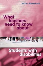 book What Teachers Need to Know About Students With Disabilities