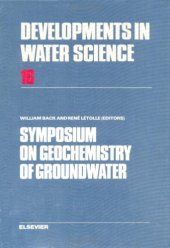 book Symposium on Geochemistry of Groundwater26th International Geological Congress, Paris, 1980