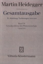 book Grundprobleme der Phänomenologie (Wintersemester 1919/20)