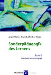 book Sonderpadagogik des Lernens (Handbuch Sonderpadagogik ; Band 2)