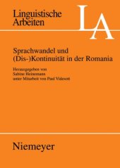 book Sprachwandel und (Dis-)Kontinuitat in der Romania (Linguistische Arbeiten)  German, French, Italian