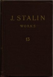 book J. Stalin Works (July 1930 - January 1934, Volume 13)