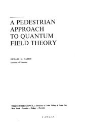 book Pedestrian Approach to Quantum Field Theory