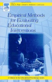 book Empirical Methods for Evaluating Educational Interventions (Educational Psychology)