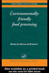 book Environmentally Friendly Food Processing (Woodhead Publishing in Food Science and Technology)