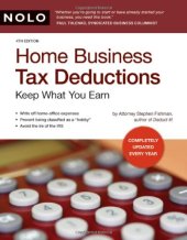 book Home Business Tax Deductions: Keep What You Earn 4th Edition