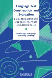 book Language Test Construction and Evaluation