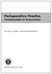 book Perioperative Practice: Fundamentals of Homeostasis