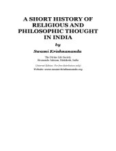 book A Short History of Religious and Philosophic Thought in India