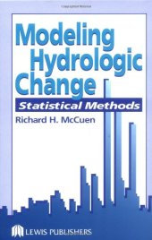 book Modeling Hydrologic Change: Statistical Methods