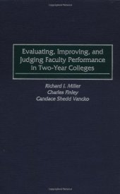 book Evaluating, Improving, and Judging Faculty Performance in Two-Year Colleges