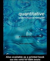 book Quantitative Psychological Research Textbook: A Student's Handbook