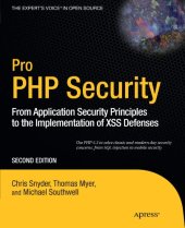 book Pro PHP Security: From Application Security Principles to the Implementation of XSS Defenses, Second Edition