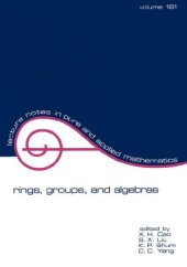 book Rings, Groups, and Algebras