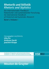 book Rhetorik und Stilistik   Rhetoric and Stylistics, Band 1   Volume 1 (Handbucher zur Sprach- und Kommunikationswissenschaft   Handbooks of Linguistics and Communication Science) (Bilingual German - English)