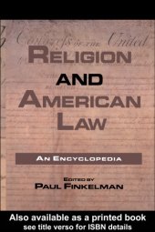 book Religion and American Law: An Encyclopedia (Garland Reference Library of the Humanities)