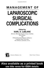 book Management of Laparoscopic Surgical Complications