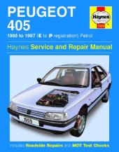 book Peugeot 405 (Petrol) E to P Registration Service and Repair Manual (Haynes Service and Repair Manuals)