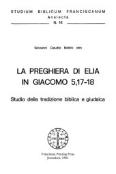 book La preghiera di Elia in Giacomo 5,17-18: studio della tradizione biblica e giudaica