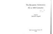 book The Byzantine Aristocracy, IX to XIII Centuries