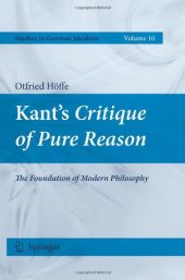 book Kant's Critique of Pure Reason: The Foundation of Modern Philosophy